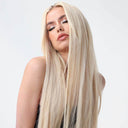 Straight Weft Blonde Model