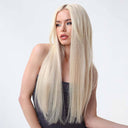 Straight Ultra Dunne Weft Blond Model